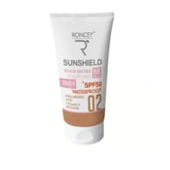 Roncey Ecran Sunshield Waterproof Peau Sèche SPF50+ Teinte 02 50ml