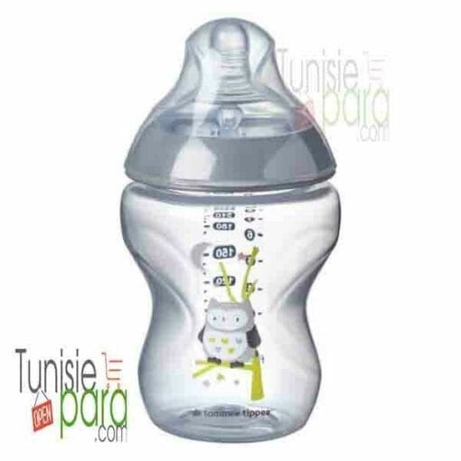 Tommee tippee biberon 260ml ctn gris plastique