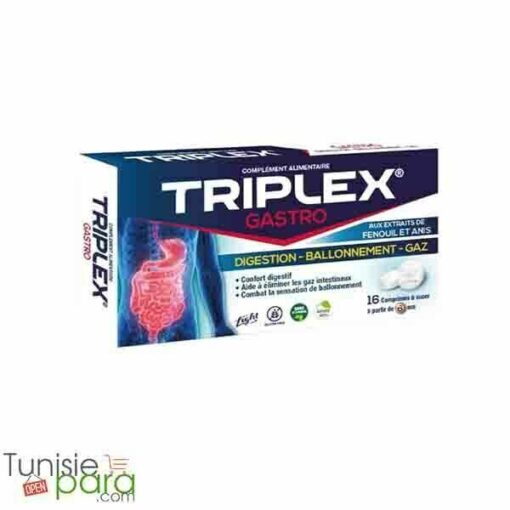 Triplex Gastro Digestion Ballonnement Gaz comprimés à sucer 16cp