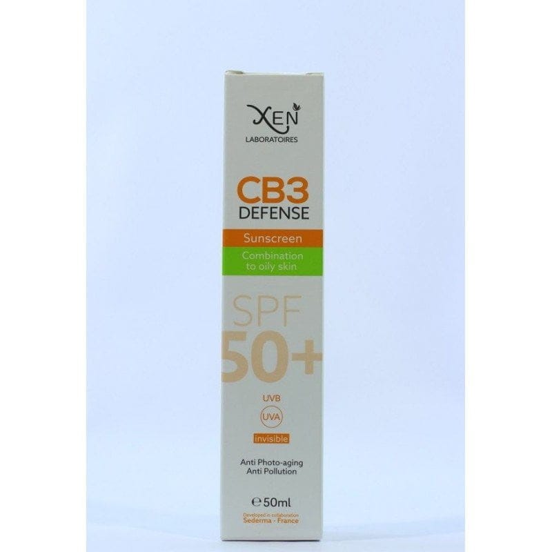 XEN CB3 DEFENCE ECRAN SOLAIRE peaux mixtes à grasses 50ml +AC-NOZ GEL – Image 2
