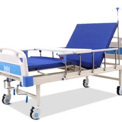 Lit médical manuelle à deux articulation avec accessoire