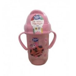 baby pur tasse SPORT avec paille et anses rose 270ml
