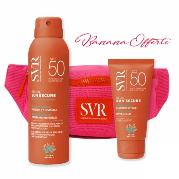 SVR Trousse BANANA sun secure blur + brume SPF50 200ml