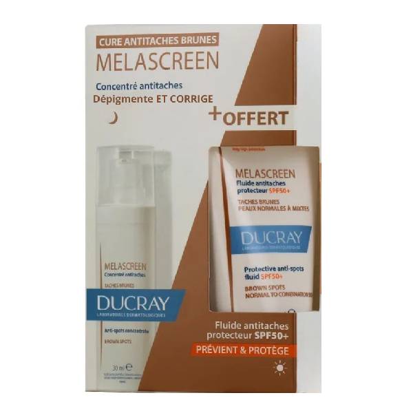 DUCRAY DUO MELASCREEN Concentre antitaches + Fluide anti tache SPF50+ 0FFERTE