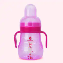 YA'MAMA biberon col large rose avec bras 150ml