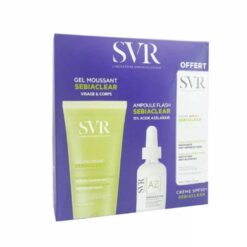 SVR Pack Sebiaclear gel moussant 200ml + Sebiaclear ampoule AZ + Sebiaclear crème SPF50+ Offert