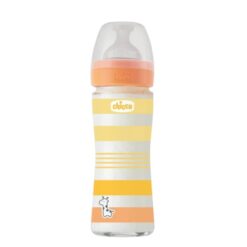 CHICCO biberon oranger en verre fille 240ml