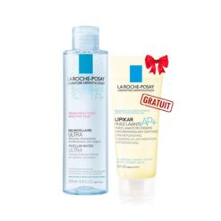 la roche posay pack eau micellaire ultra 200ml + lipikar huile ap+100ml gratuit