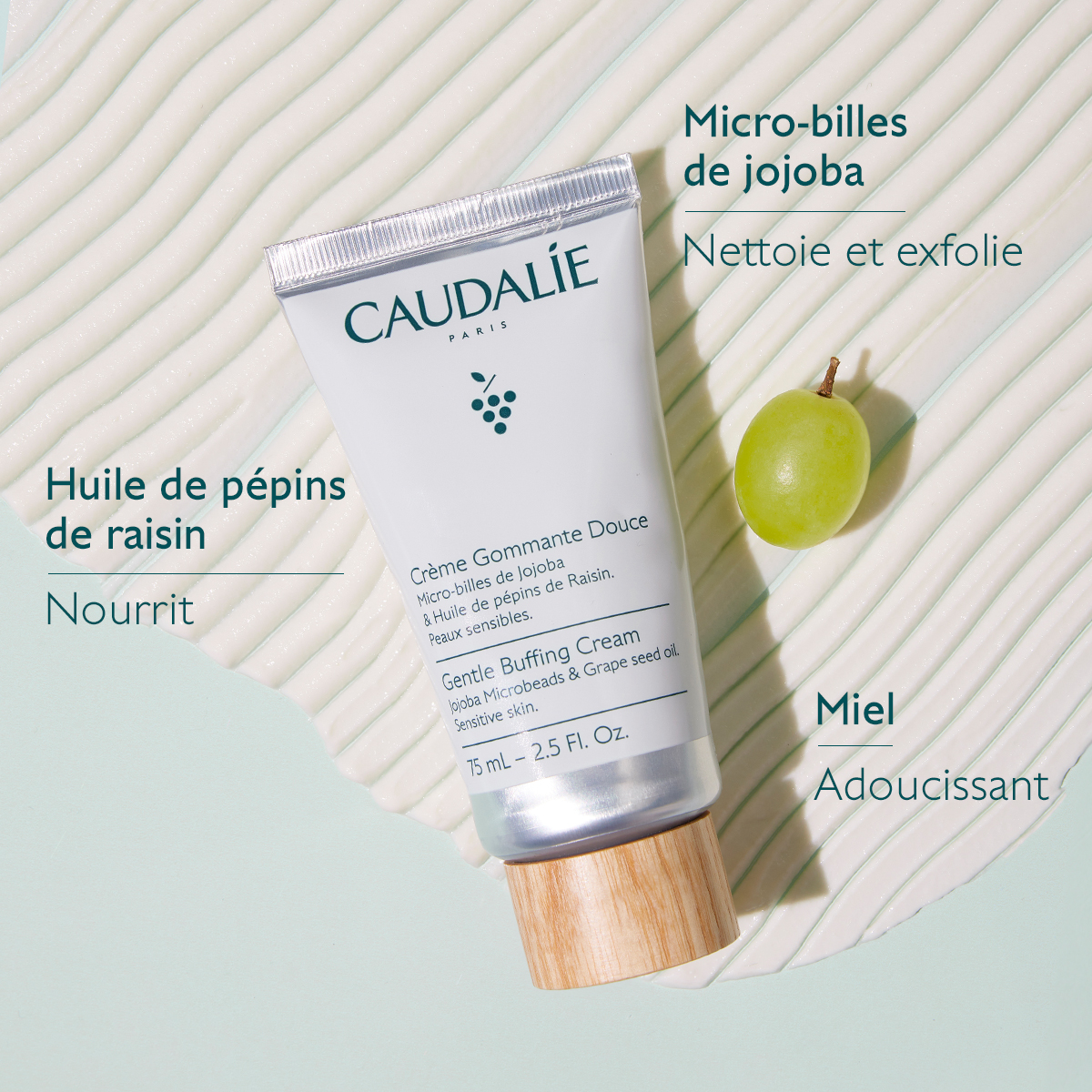 Caudalie Vinoclean - Crème Gommante Douce aux Micro Billes de Jojoba – Image 4
