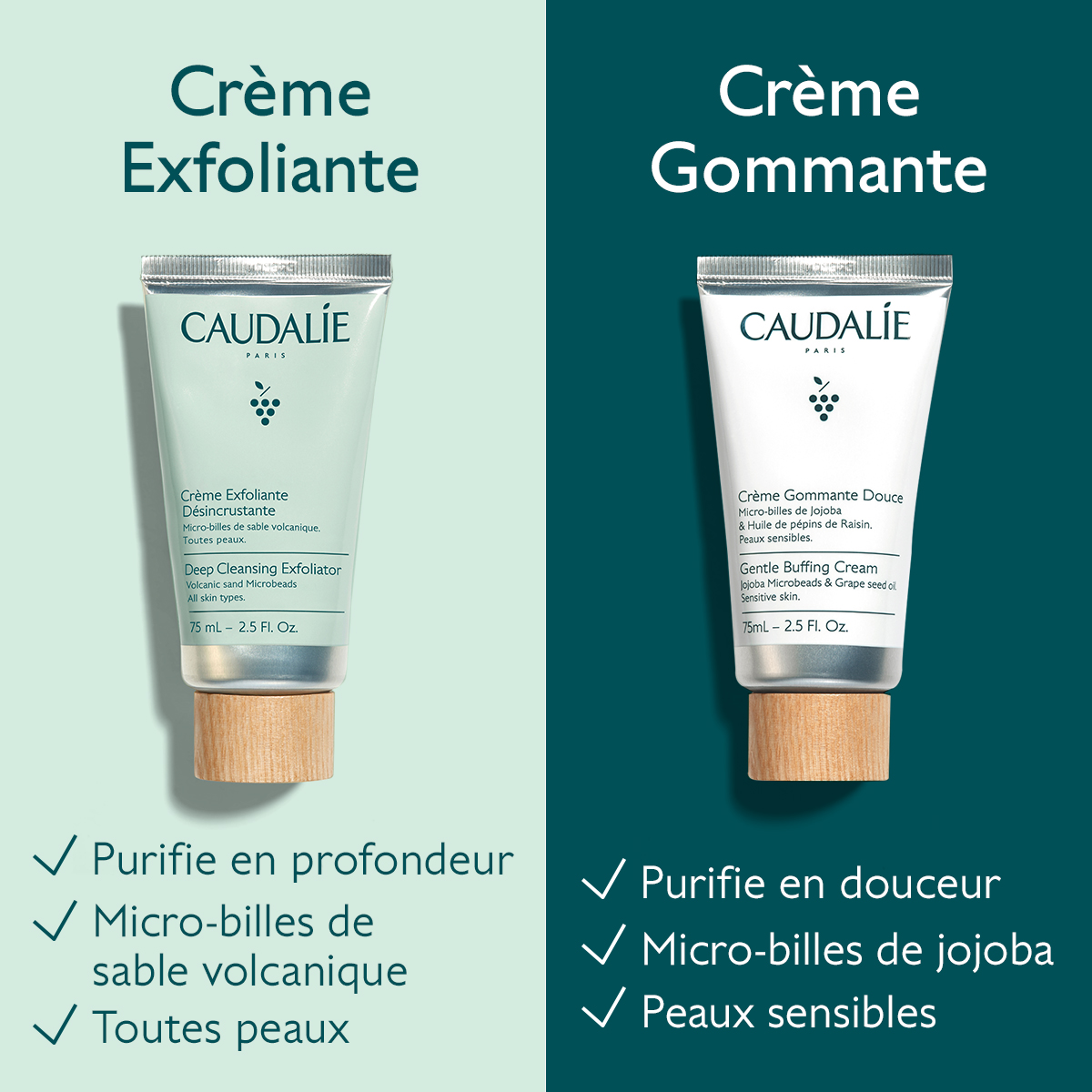 Caudalie Vinoclean - Crème Gommante Douce aux Micro Billes de Jojoba – Image 3