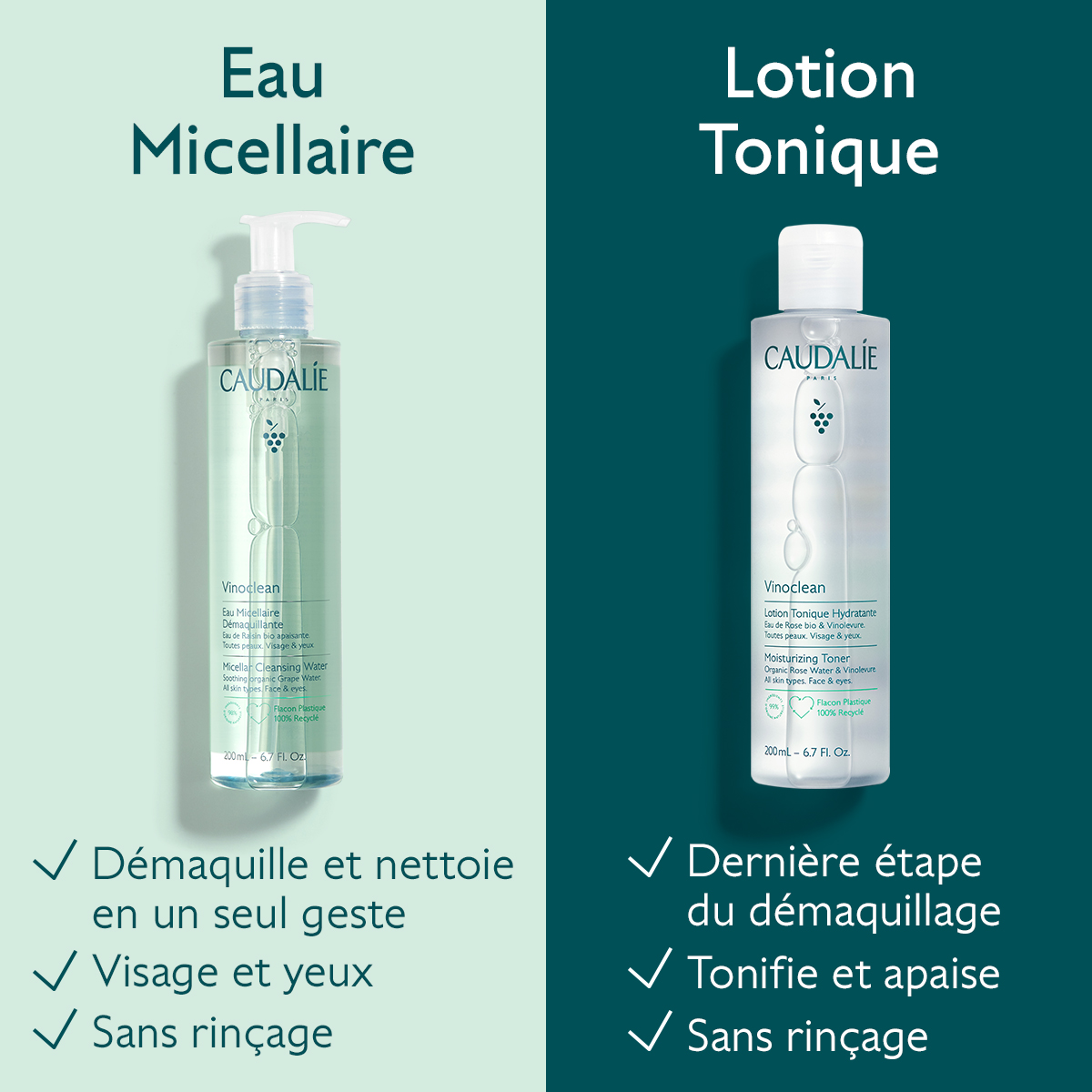 Caudalie Vinoclean - Eau Micellaire Démaquillante à la Camomille 200ml – Image 6
