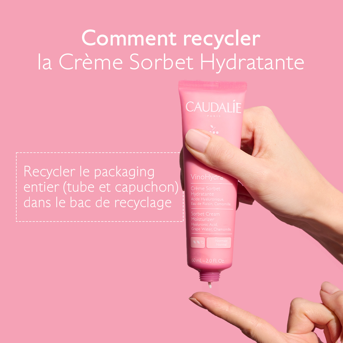 Caudalie Vinohydra - Crème sorbet hydratante à l_acide hyaluronique et camomille – Image 2