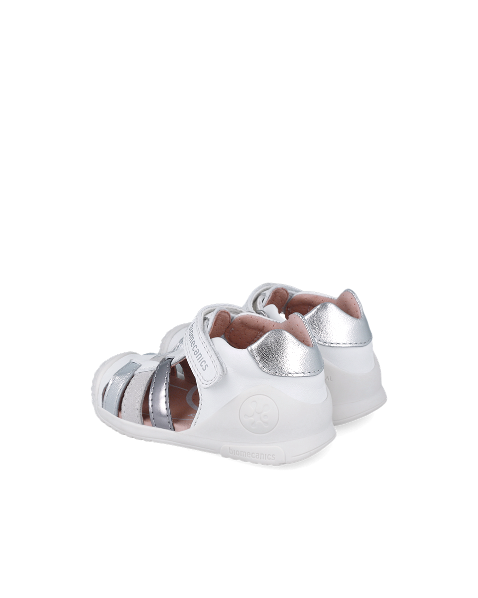 BIOMECANICS Sandale casual à brides blanc et argent (Napa) Pointure 23 Réf: 252104-B313 – Image 4