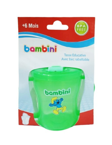 BAMBINI TASSE EDUCATIVE BEC RABATTABLE VERT - 448