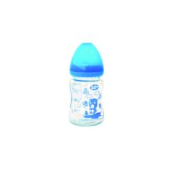 Baby pur Biberon en verre bleu 150ml