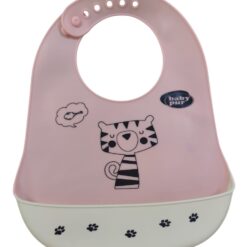 baby pur Bavoir Souple avec Récupérateur Rose