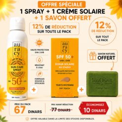Pack AURACY spray + ecran teinte rose + Savon (gratuit)