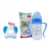 NIP pack biberon bleu 125ml + 2 sucettes nip life 5-18m + anneau bleu gratuit