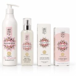 Auracy pack Peace of mind lait hydratant 400ml+brume parfumée+creme mains+creme pieds