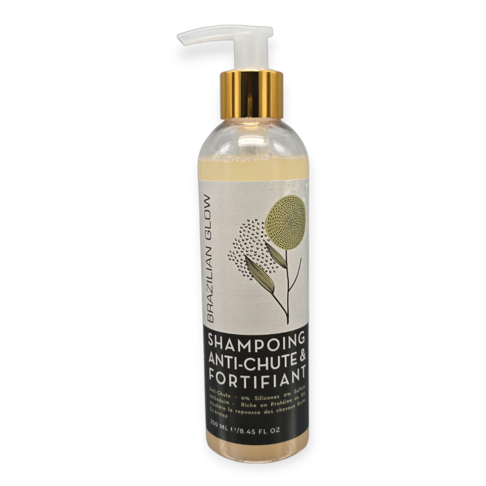 BRAZILIAN GLOW Shampoing Anti Chute Fortifiant 250ml(DATE EXP 08/2026)