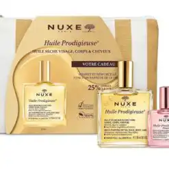 NUXE TROUSSE RAYEE HUILE PRODIGIEUSE 50ML+MINI HUILE PRODIGIEUSE FLORALE 10ML (OFFERT)