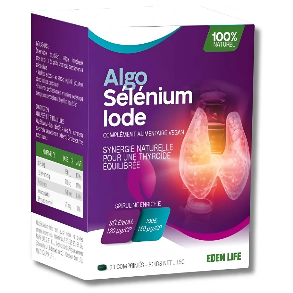 EDEN LIFE ALGO SELENIUM IODE 30 COMPRIMES