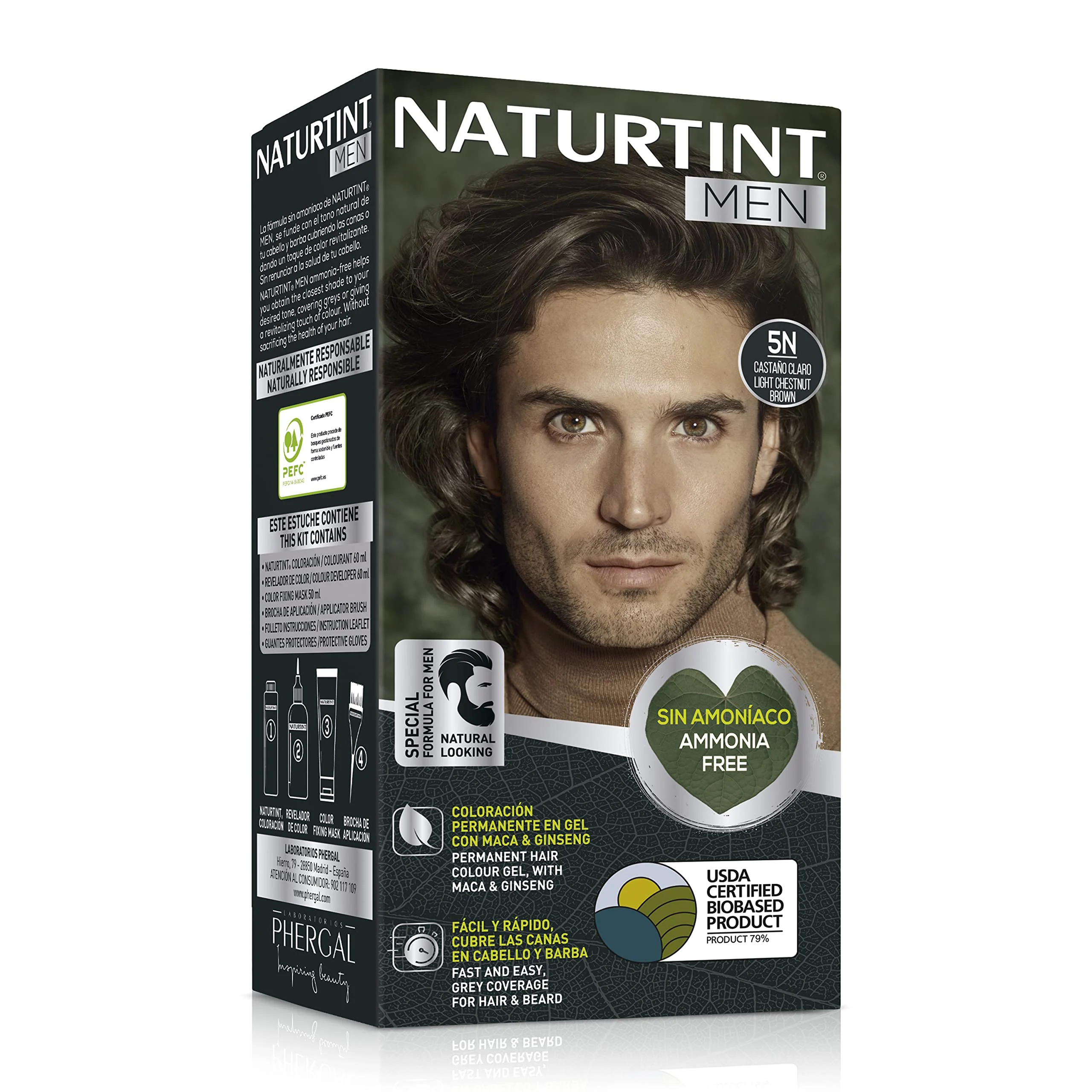 Naturtint MEN Coloration Permanente 5N chatain clair 170ml