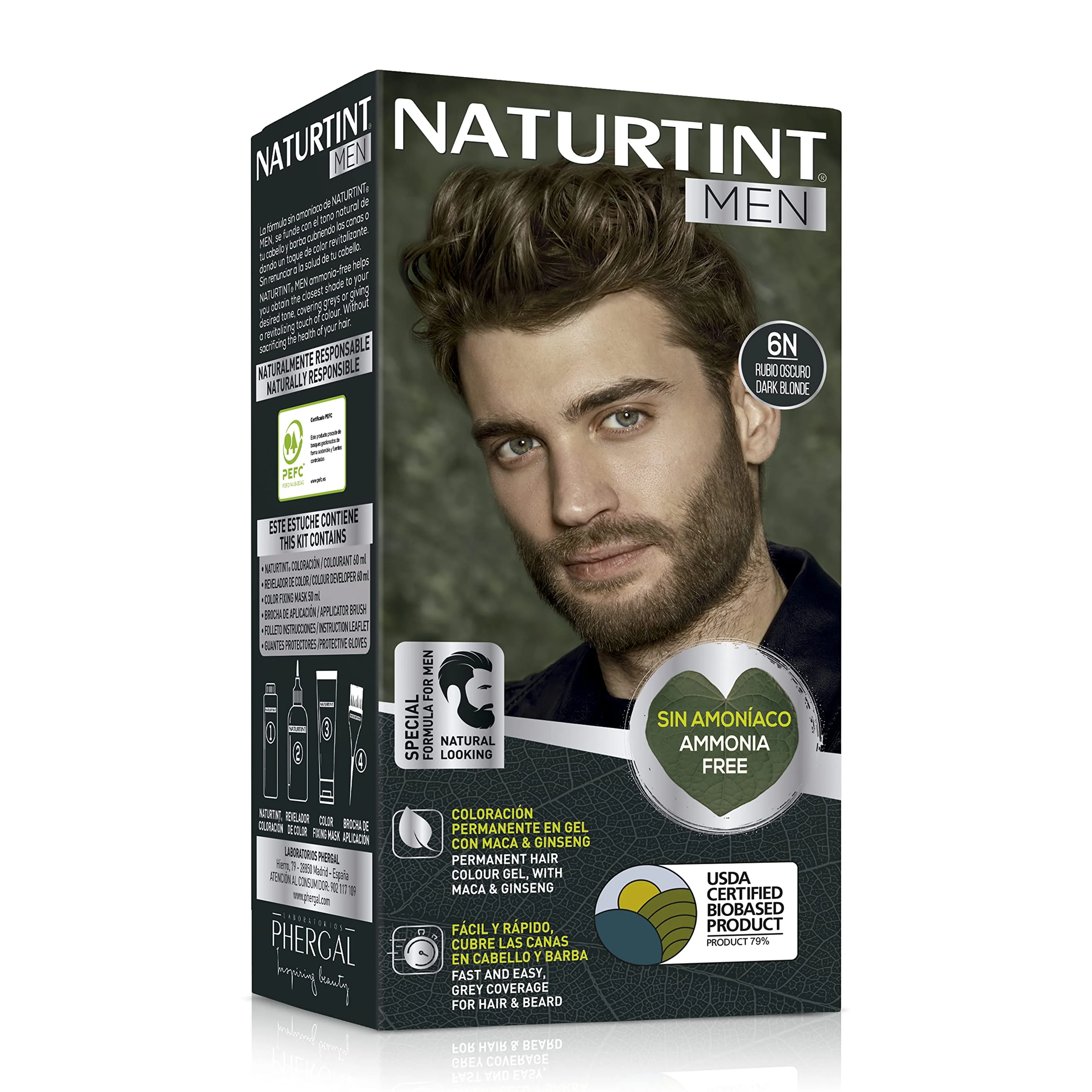 Naturtint MEN Coloration Permanente 6N blond foncé 170ml