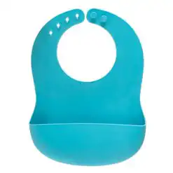 Canpol babies bavoir silicone vert avec poche 4M+ 51/030