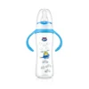 Baby Pur Biberon en Plastique Caree Avec Anse 250 ml BLEU Ref 72016