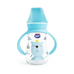 Baby Pur Biberon en Plastique Avec Anses 125 ml BLEU Ref 72042