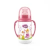Baby Pur Biberon Large en Plastique Avec Anse 250 ml ROSE Ref 9031