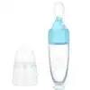 BABY PUR DISTRIBUTEUR D'ALIMENTS AVEC CUILLERE EN SILICONE BLEU 4M+ REF 71809