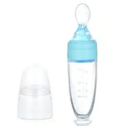 BABY PUR DISTRIBUTEUR D'ALIMENTS AVEC CUILLERE EN SILICONE BLEU 4M+ REF 71809