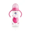 Baby Pur Biberon en Plastique Rocket Avec Anse 250 ml ROSE Ref 72039