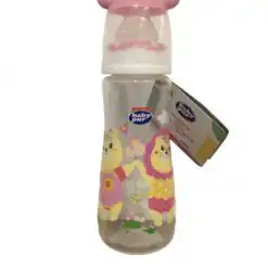 Baby Pur Biberon en Polypropylene col standard Funny rose 250 ml Ref 72003