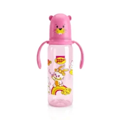 Baby Pur Biberon en Plastique Avec Anse Standard 250 ml ROSE Ref P996