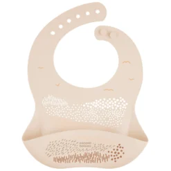 Canpol babies bavoir silicone Creme avec poche 6M+ 51/030 (EMBALLAGE DEFECTUEUX)