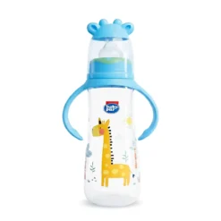 baby pur biberon Girafe standard avec anses Bleu 250ml (REF:72031)