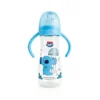 Baby Pur Biberon en Plastique Rocket Avec Anse 250 ml BLEU Ref 72039