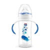 Baby Pur Biberon en Plastique Avec Anse Ergonomique Large Carre 250 ml BLEU Ref 72017