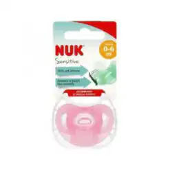 NUK sucette sensitive rose 0-6m