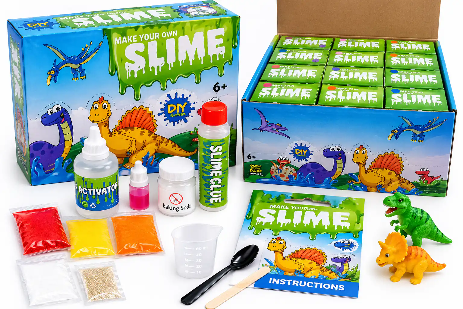 JOUETS make your slime + dinosaure
