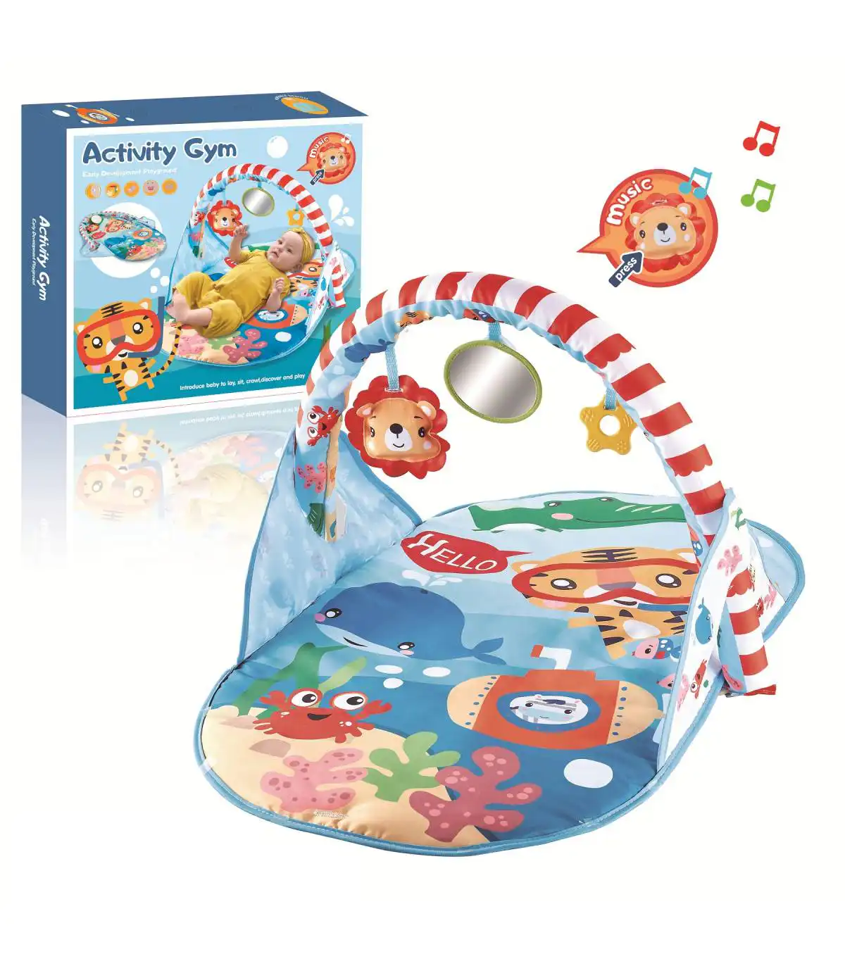 jouets : tapis d’éveil musical activity gym sweet baby